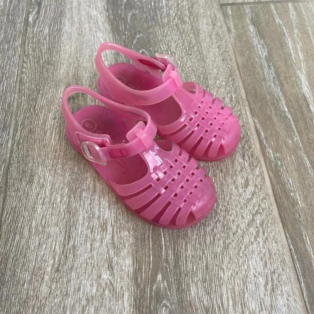 Cat & Jack Pink Jelly Fisherman Sandals Toddler Size 6